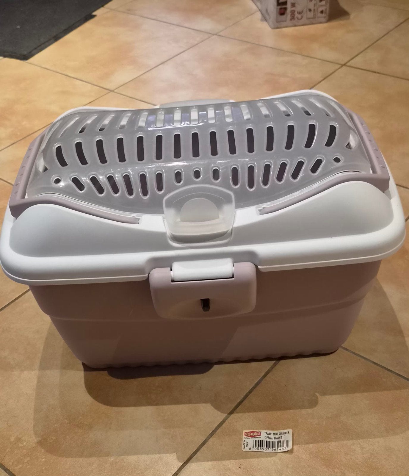 Stefanplast Gulliver mini transportbox roze, Ophalen, Zo goed als nieuw, Transportkoffer of -box