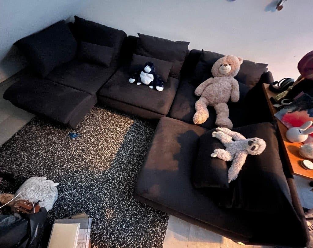Söderhamn Ikea hoekbank - met chaise longue, 250 tot 300 cm, Gebruikt, Hoekbank, Ophalen of Verzenden