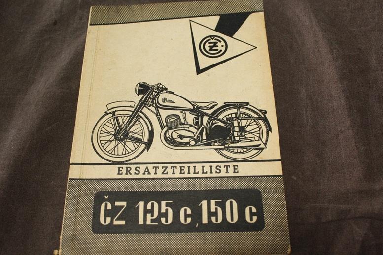 CZ 125c 150c 1951 motorrad ersatzteil liste  onderdelen boek, Motoren, Ophalen of Verzenden, Overige merken