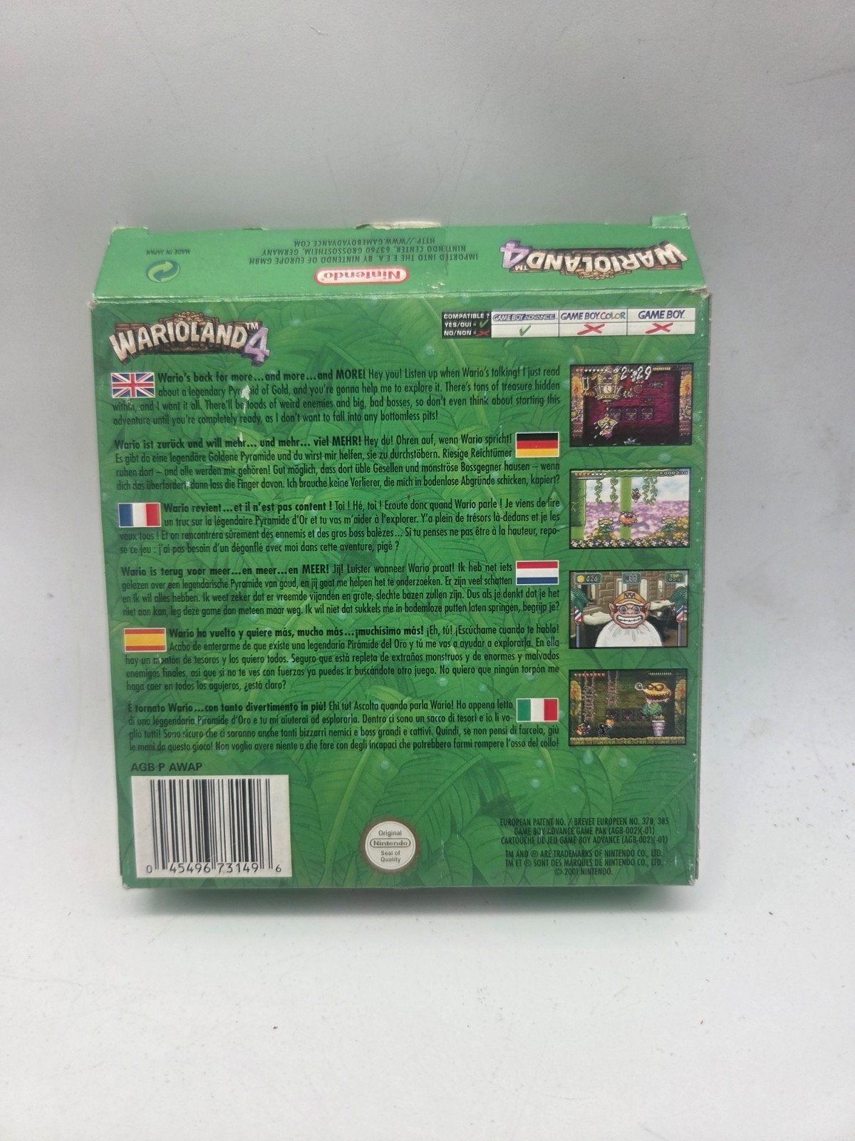 Wario Land 4 Game Boy Advance (GBA) Compleet in doos, Nintendo, Gebruikt, 1 speler, Vanaf 3 jaar