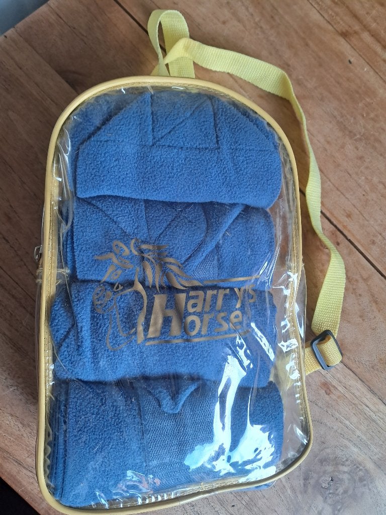 Bandages , set van 4 in tasje  , Harry's Horse , blauw, Bandages, Ophalen, Gebruikt