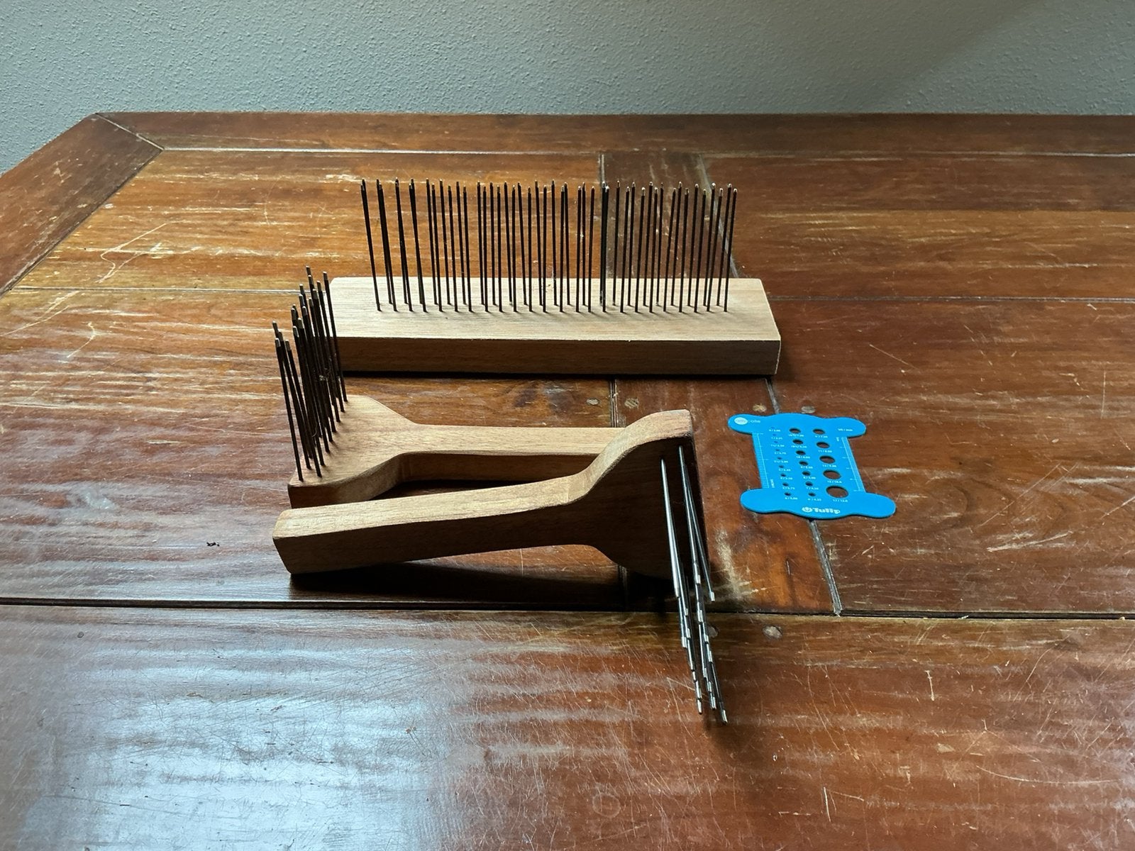 3-delige wolkamset + hulpje voor lonttrekken, Hobby en Vrije tijd, Spinnewielen en Spinnen, Ophalen of Verzenden, Zo goed als nieuw