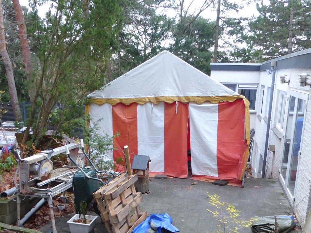 Partytent / Tent  * 6 x 4 m * stevig metalen frame, Ophalen, Gebruikt, Opvouwbaar, Partytent
