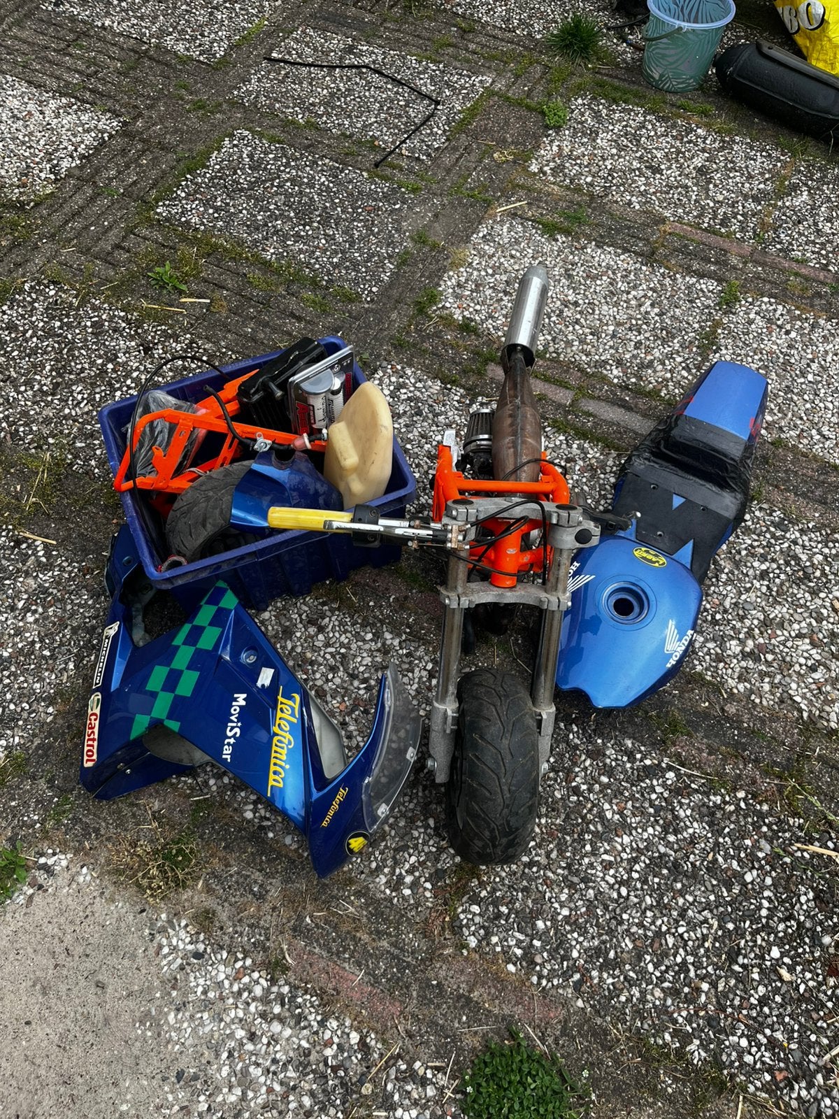 Minibike blata replica watergekoeld project opknapper, Ophalen, Gebruikt, Schijfrem, Overige typen
