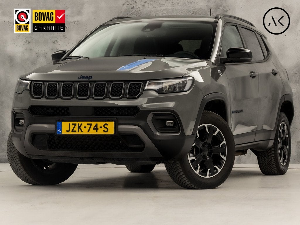 Jeep Compass 4xe 240 Plug-in Hybrid Electric Trailhawk 240Pk, Auto's, Jeep, Automaat, 12 maanden, 4 cilinders, Leder en Stof