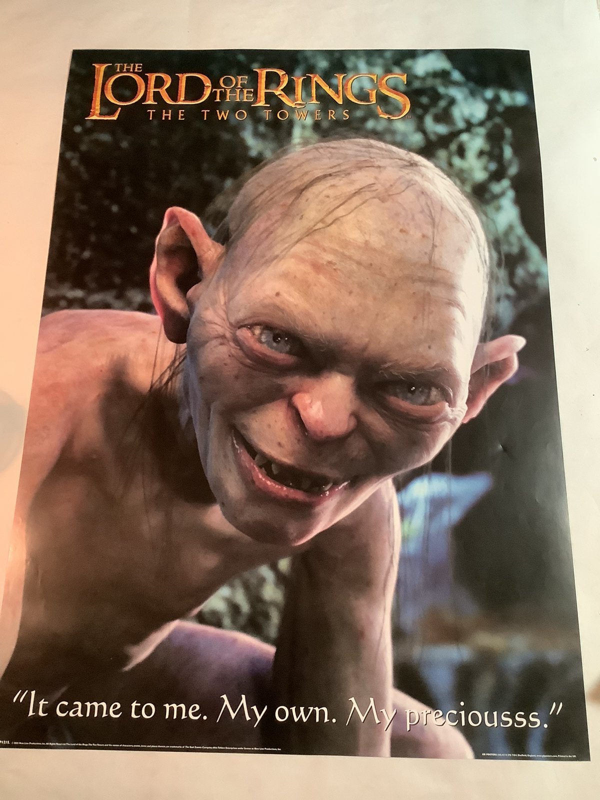 LORD OF THE RINGS   FILMPOSTER   68-97 cm, Ophalen of Verzenden, Zo goed als nieuw, Overige typen