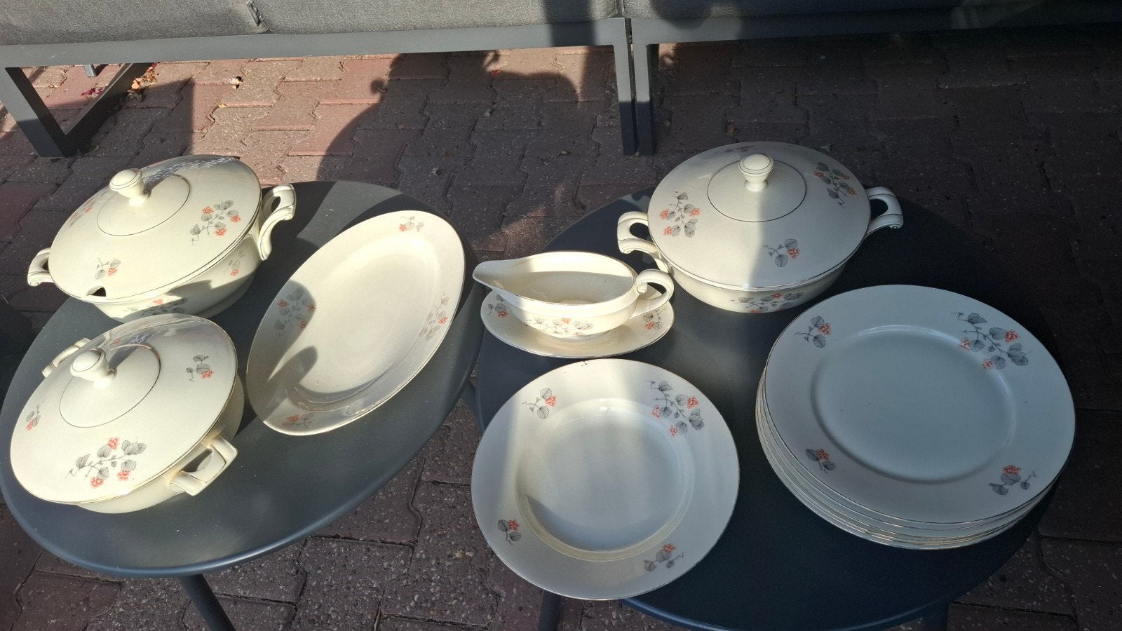 Vintage Arzberg Bavaria servies met bloemmotief, Antiek en Kunst, Ophalen