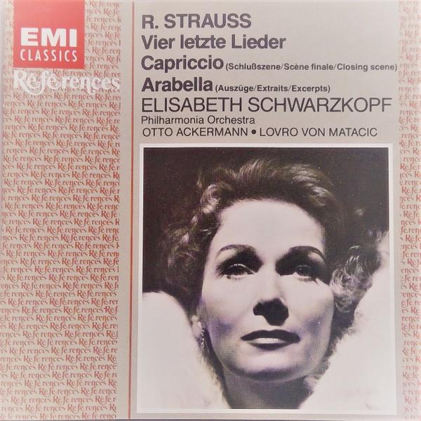 STRAUSS Vier letzte lieder CD SCHWARZKOPF ACKERMANN, Ophalen of Verzenden, Romantiek, Gebruikt, Orkest of Ballet