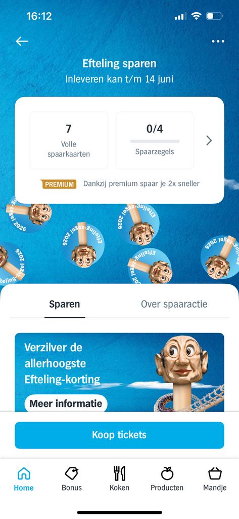 Efteling AH spaarkaarten 7 stuks, Verzamelen, Supermarktacties, Albert Heijn, Ophalen of Verzenden