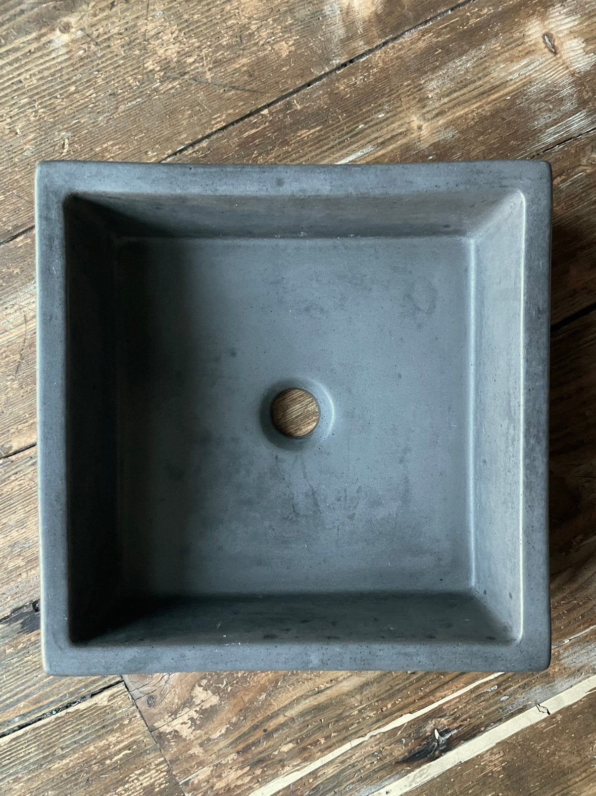 Wasbak vierkant 40 x 40 industrieel robuust beton, Ophalen, Minder dan 50 cm, Zo goed als nieuw, Minder dan 25 cm