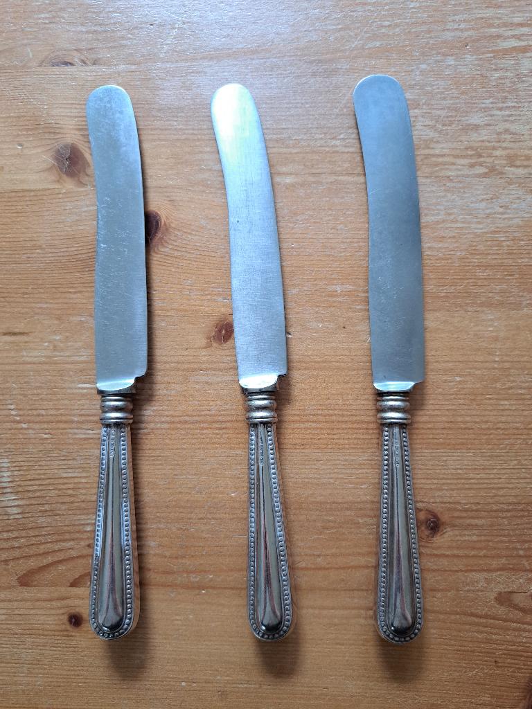 Sheffield diner messen, 3 stuks, Antiek en Kunst, Antiek | Bestek, Ophalen of Verzenden