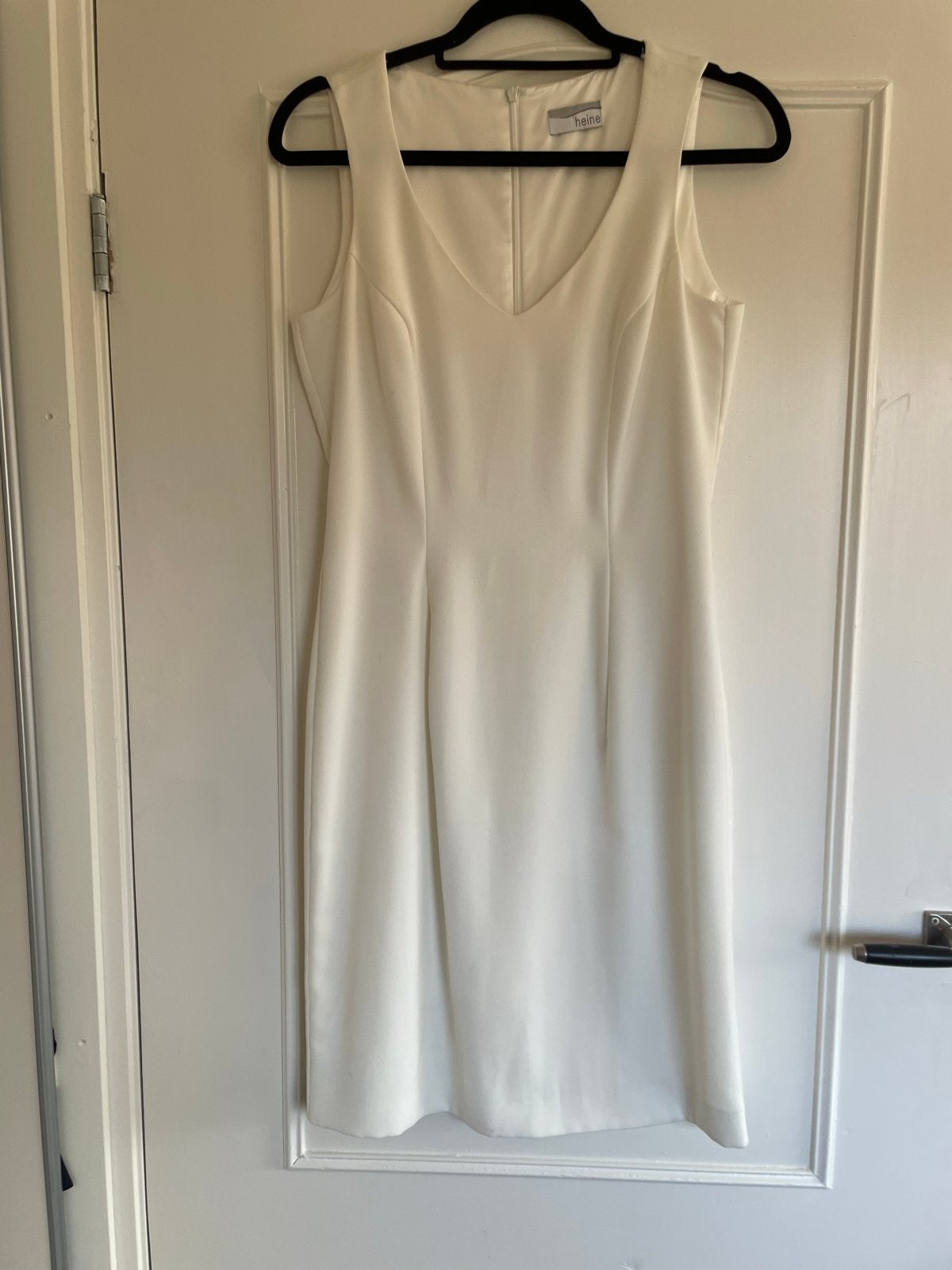 Heine witte mouwloze jurk, maat 36, Maat 38/40 (M), Wit, Ophalen of Verzenden, Zo goed als nieuw