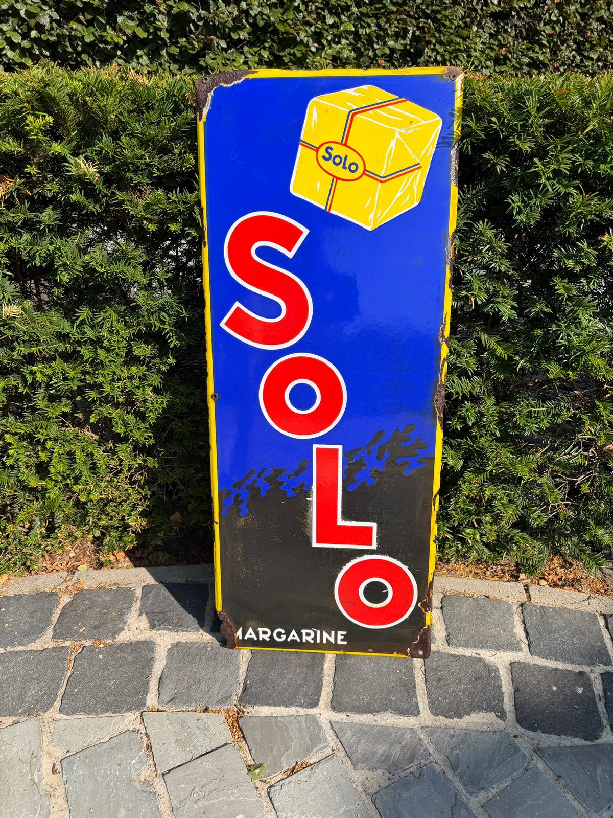 Emaille bord Solo 1937, Ophalen of Verzenden, Zo goed als nieuw, Reclamebord
