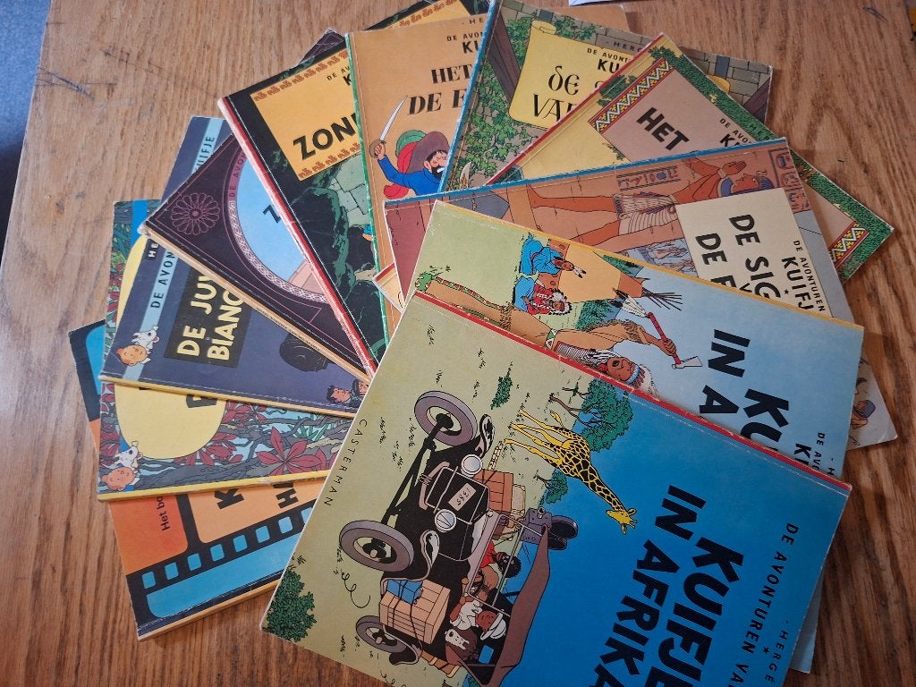Kuifje 11x partij stapel Hergé ook los te koop of ruil, Meerdere stripboeken, Ophalen of Verzenden, Gelezen, Herge