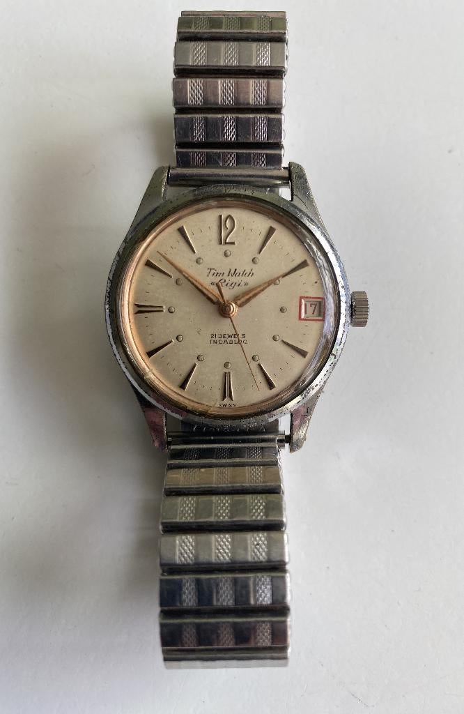 Tim Watch herenhorloge, Sieraden, Tassen en Uiterlijk, Horloges | Heren, Overige merken, Staal, Gebruikt, Staal
