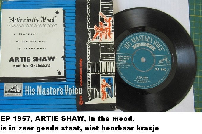 ARTIE SHAW 2 stuks EP's 1957 en 1965, Ophalen of Verzenden, Zo goed als nieuw, 1940 tot 1960, 12 inch