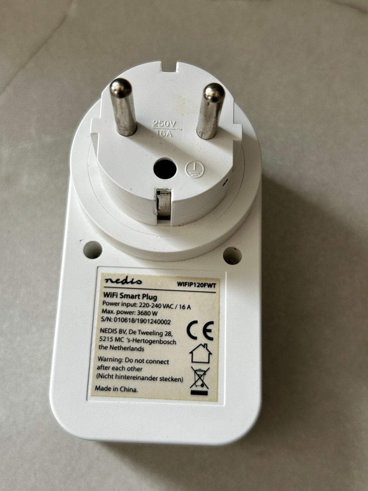 Nedis WiFi Smart Plug - Slimme Stekker, Ophalen
