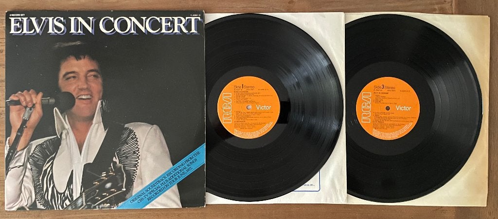 Elvis Presley - Elvis In Concert - 2LP - UK 1977, 12 inch, Dubbel-LP, Gebruikt, Beschermende buitenhoes