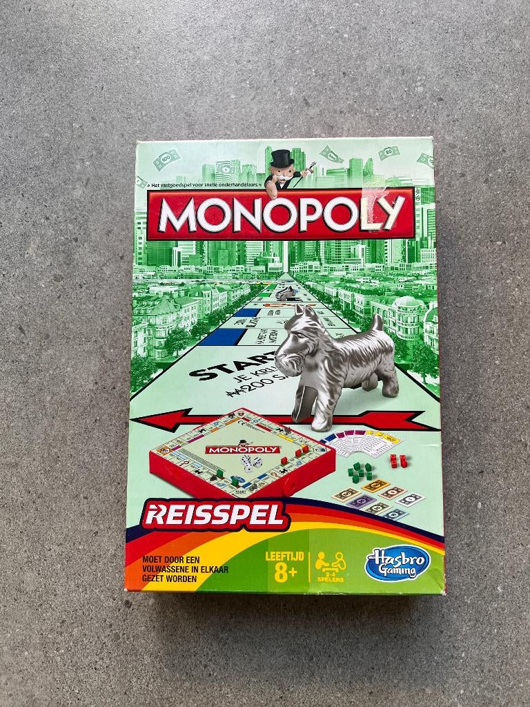 Monopoly reisspel, zgan, Ophalen, Zo goed als nieuw, Reisspel