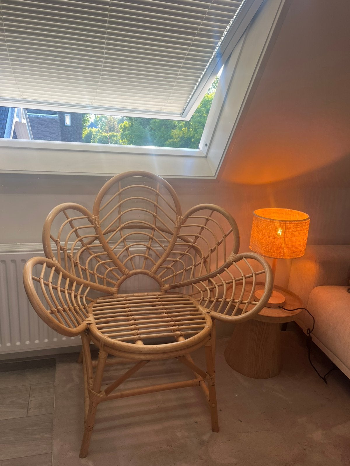 Rotan stoel, Ophalen, Zo goed als nieuw, Bruin, Eén
