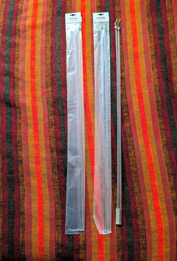 Gordijntrekstangen 2 paar nieuw, gratis derde paar, Ophalen of Verzenden, Nieuw, Minder dan 50 cm, 100 tot 150 cm