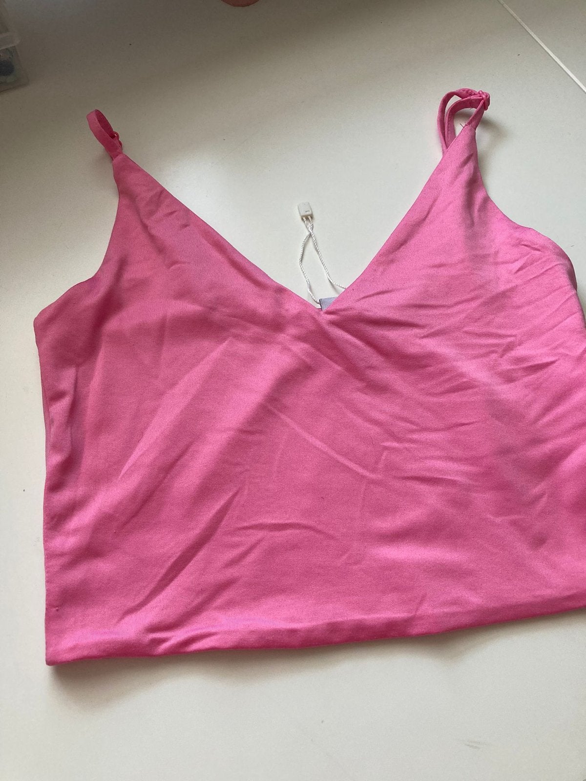 Roze topje met spaghettibandjes - Maat S, Kleding | Dames, Nieuw, Ophalen of Verzenden, Roze, Maat 36 (S)