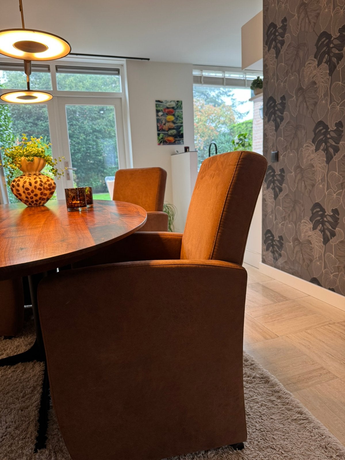 Práchtige stoelen op wieltjes., Ophalen, Overige materialen, Sportief chique!, Bruin