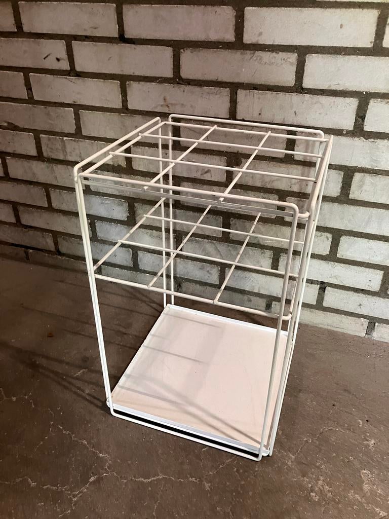 Design paraplubak - Wit metaal, Ophalen of Verzenden, Gebruikt, Metaal