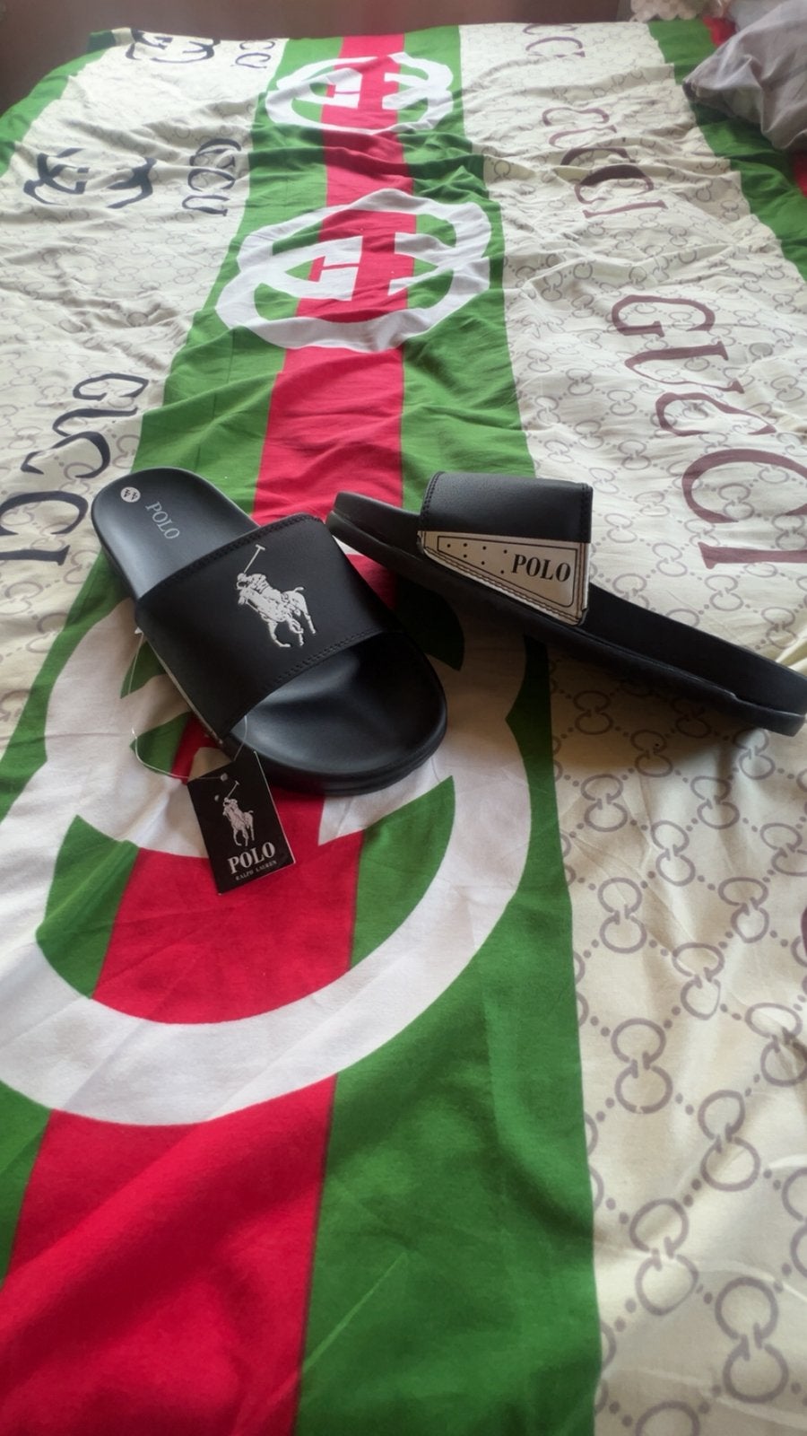 Polo Ralph Lauren slipper, Ophalen, Zo goed als nieuw, Zwart
