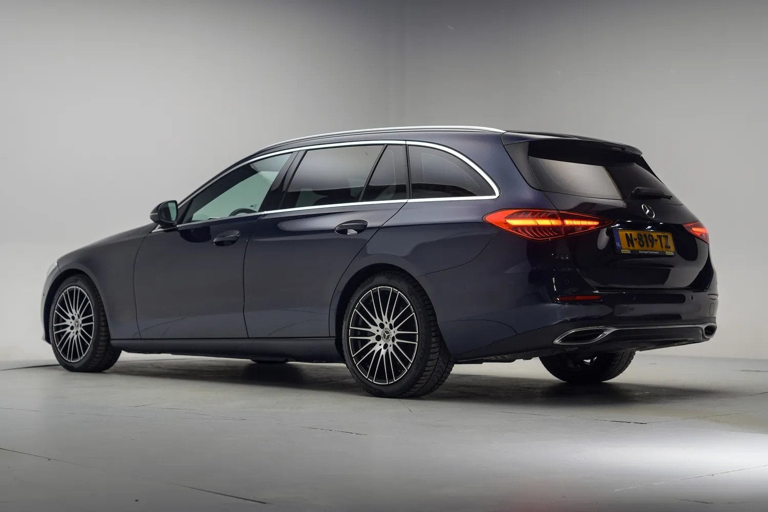 Mercedes-Benz C-Klasse ESTATE 180 Luxury Line Aut. [ Leder A, Auto's, Automaat, Dealer onderhouden, 4 cilinders, Blauw
