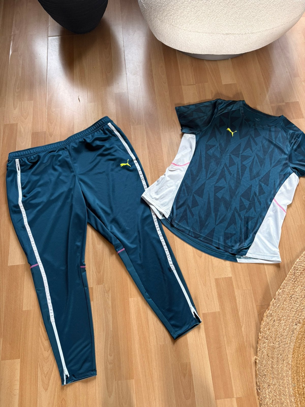 Puma Individualblaze trainingsbroek & shirt mt XL ZGAN, Ophalen of Verzenden, Zo goed als nieuw, Meerkleurig