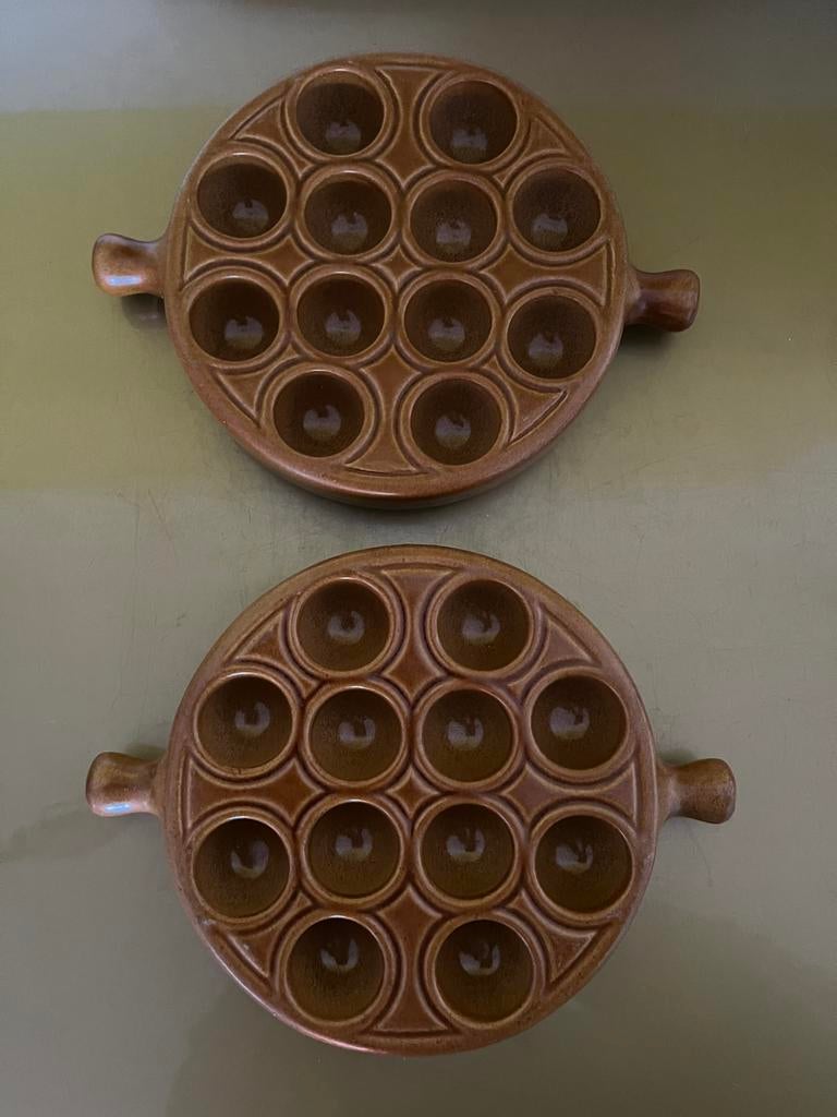 ESCARGOTS. —  SERVEERSCHOTEL(2).  —. LA FRANCE., Ophalen of Verzenden, Zo goed als nieuw, Pot, Bus of Blik