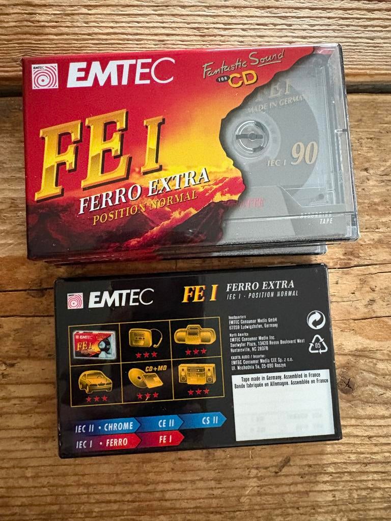 4 Emtec FE I cassettebandjes (nieuw in folie), Ophalen, 2 t/m 25 bandjes, Overige genres, Nieuw in verpakking