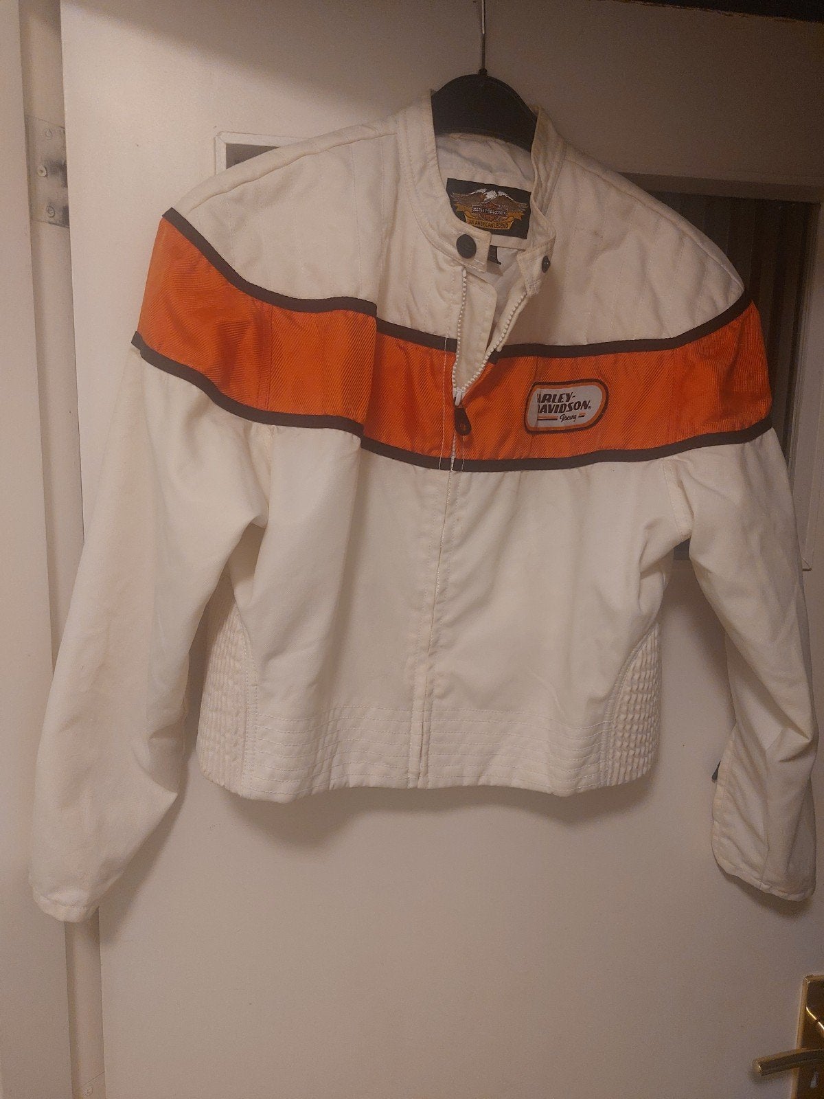 Harley-Davidson textiel motorjas dames - wit/oranje, Ophalen of Verzenden, Tweedehands, Jas | textiel