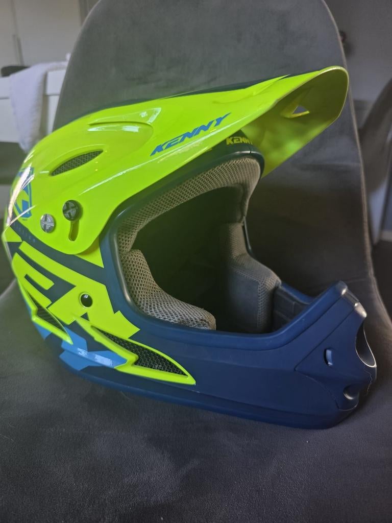 Kenny BMX Helm XXS - Neon Geel/Blauw, XXS, Gebruikt, Jongen of Meisje, Ophalen of Verzenden