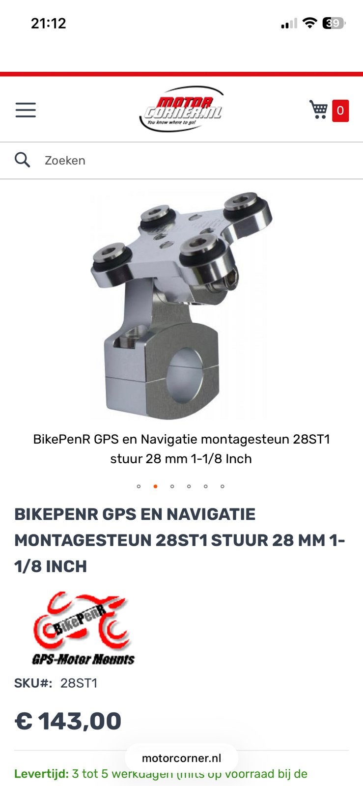 BikePenR 28ST1 Navigatiesteun voor o.a. TomTom en Garmin, Ophalen of Verzenden, Nieuw
