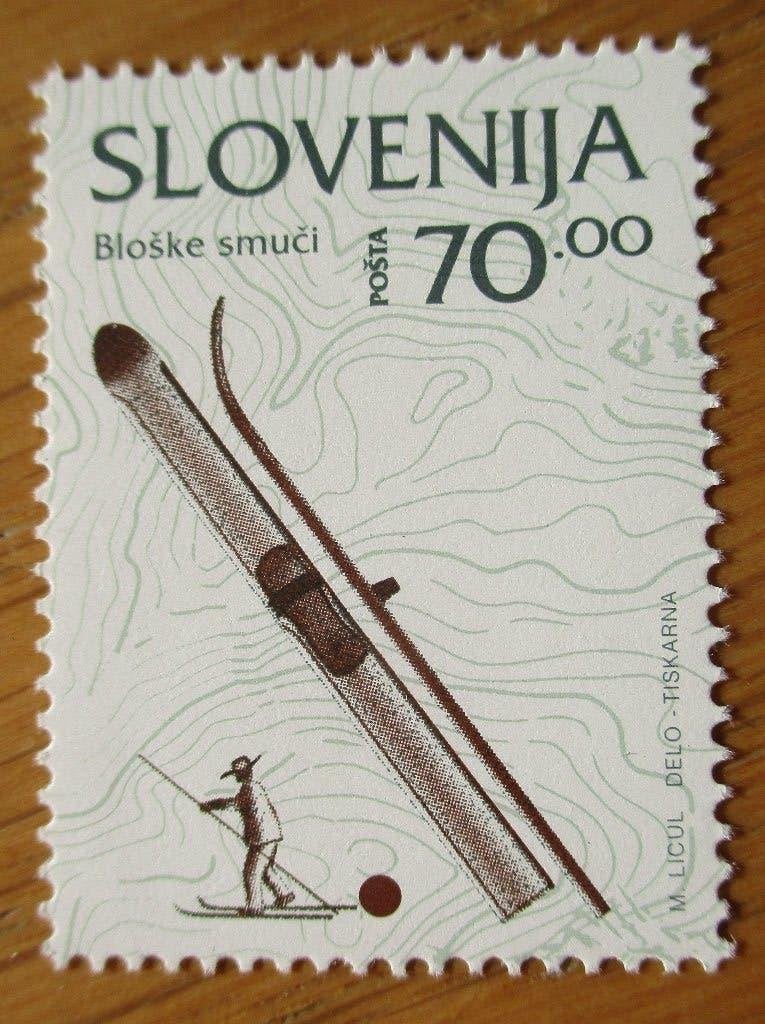 Slovenië, cultureel erfgoed Skiën, 1995, Verzenden, Postfris, Sport