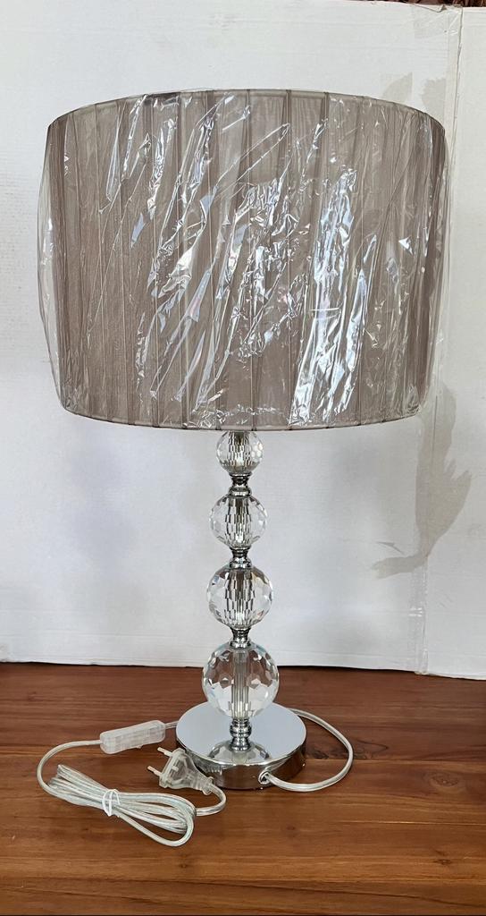 Tafellampen met organza kap, Ophalen of Verzenden, Zo goed als nieuw, Metaal, Minder dan 50 cm