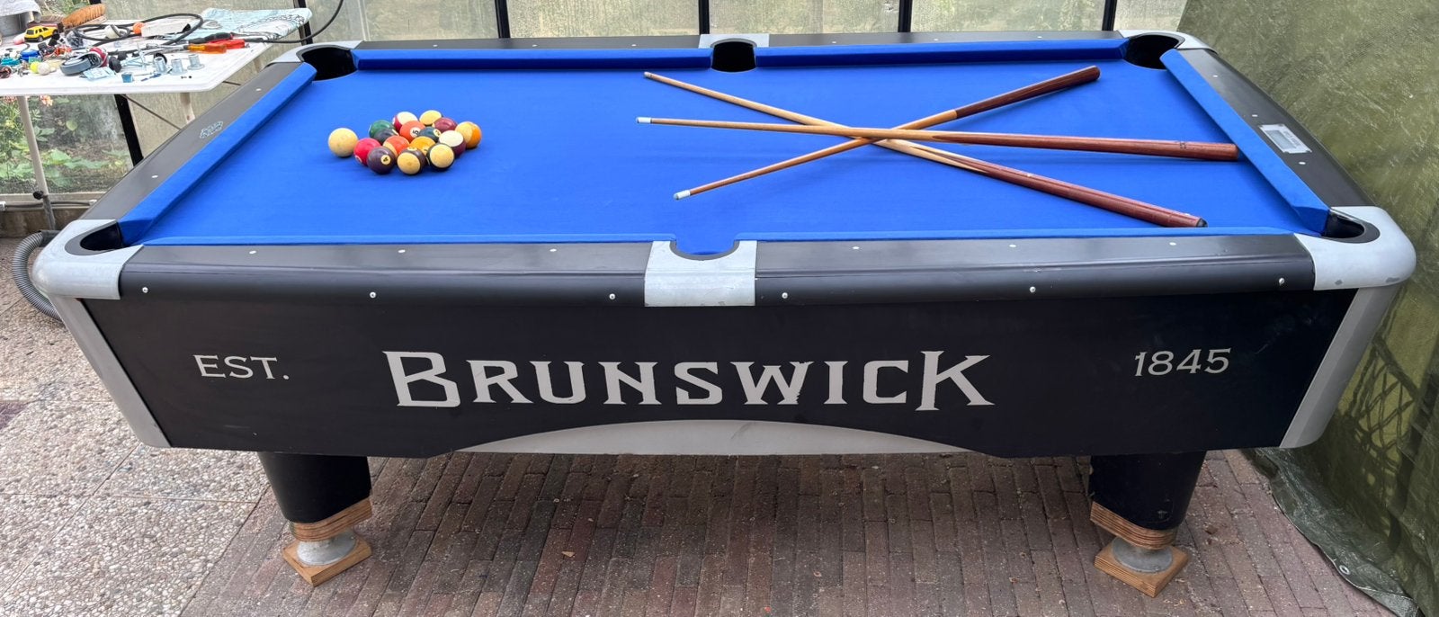 Brunswick pooltafel 7ft leisteen nieuw doek, Ophalen, Pooltafel, Zo goed als nieuw, Nvt