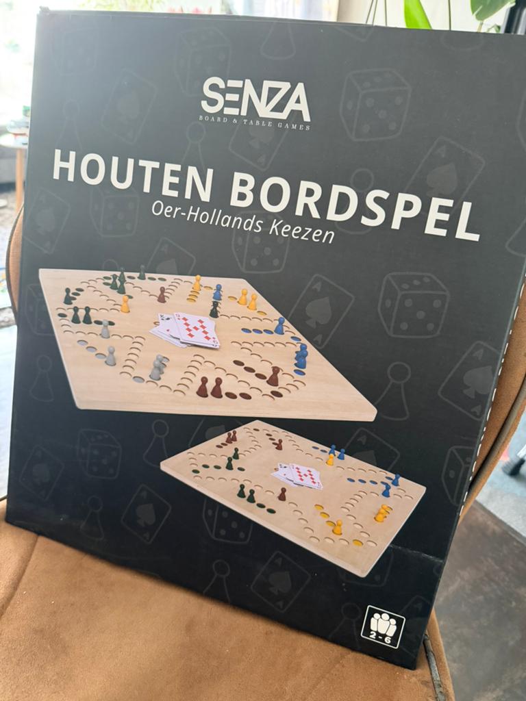 Senza Houten Bordspel - alleen speelbord, Hobby en Vrije tijd, Gezelschapsspellen | Bordspellen, Ophalen, Gebruikt