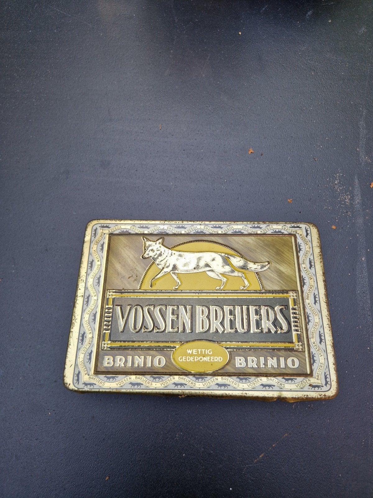 Vintage Vossen Breuers Brinio sigarenblik, Verzamelen, Blikken, Ophalen of Verzenden, Gebruikt, Overige, Overige merken