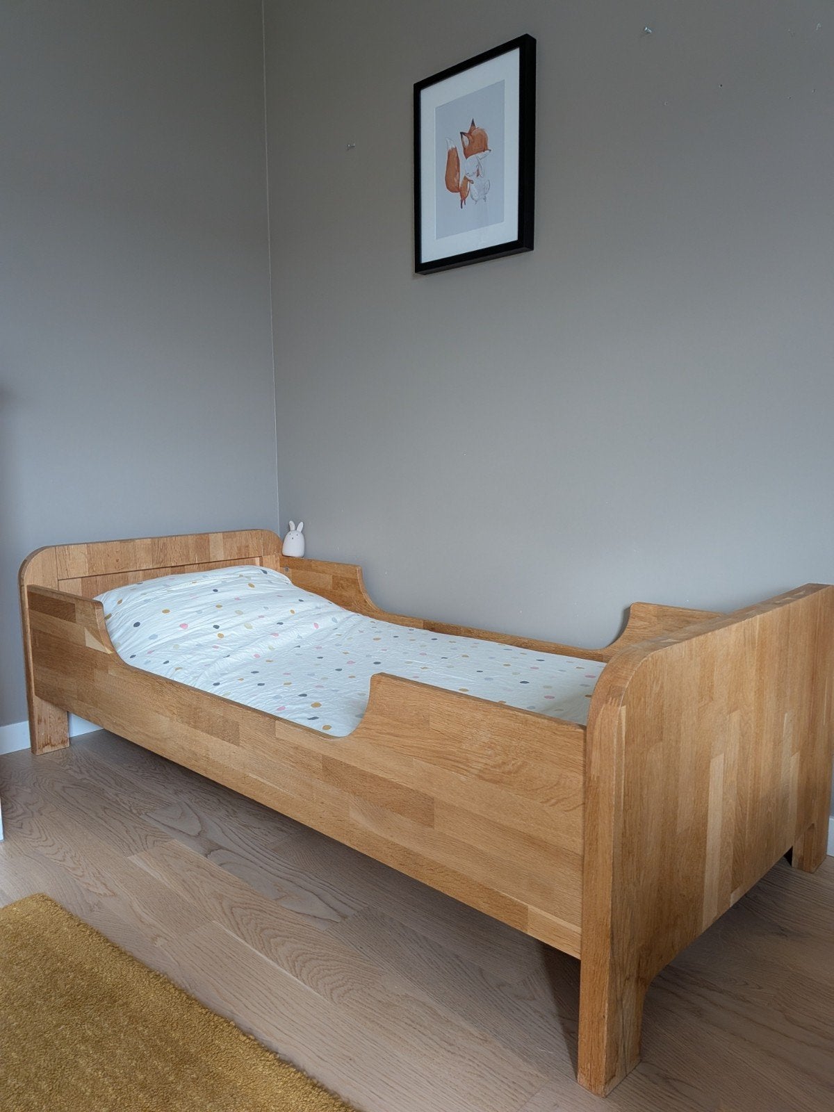 Houten peuterbed, Ophalen