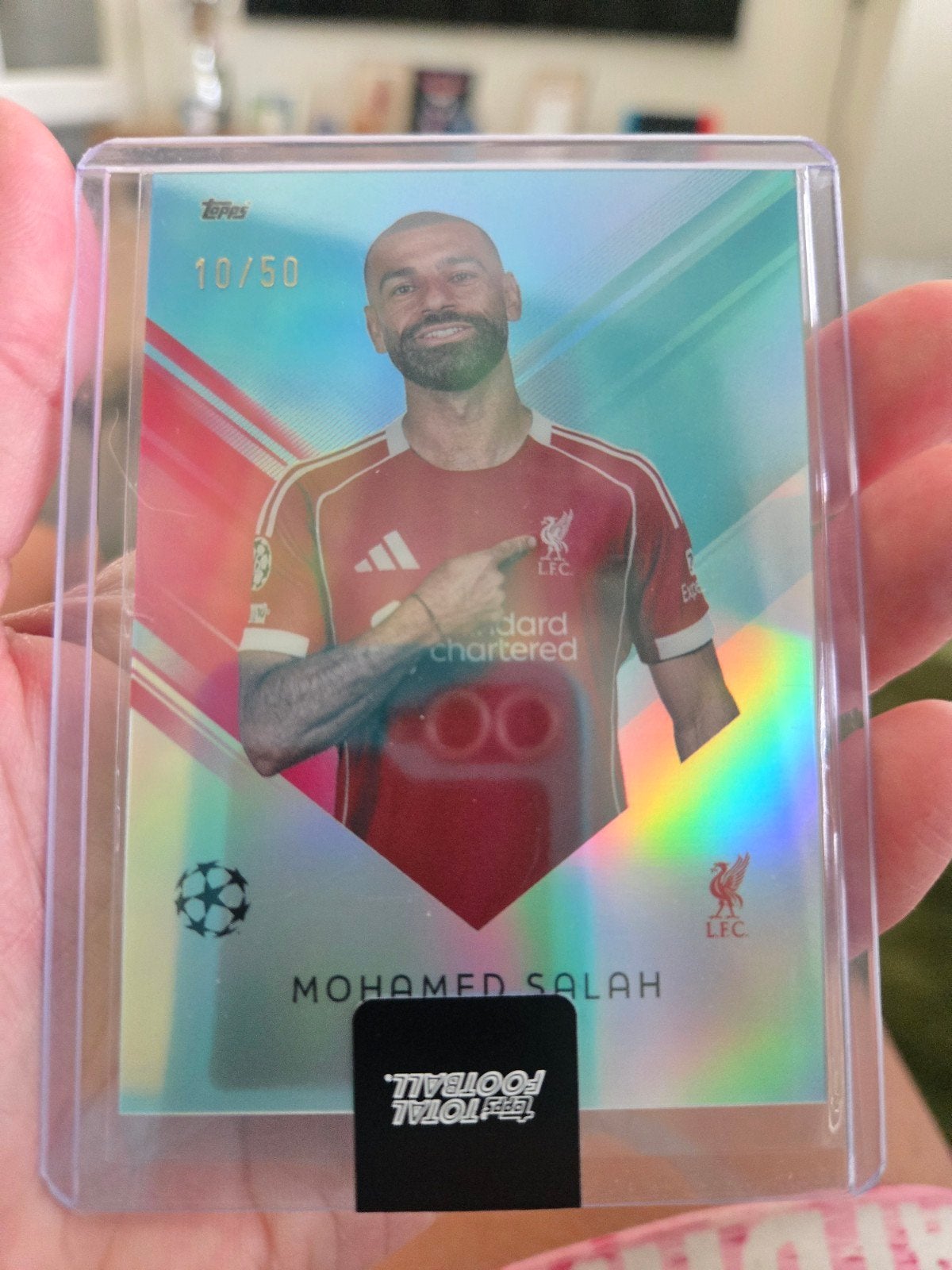 Mo Salah Topps Total Football Chromium /50 Spelerskaart, Verzamelen, Ophalen of Verzenden, Nieuw, Buitenlandse clubs, Spelerskaart