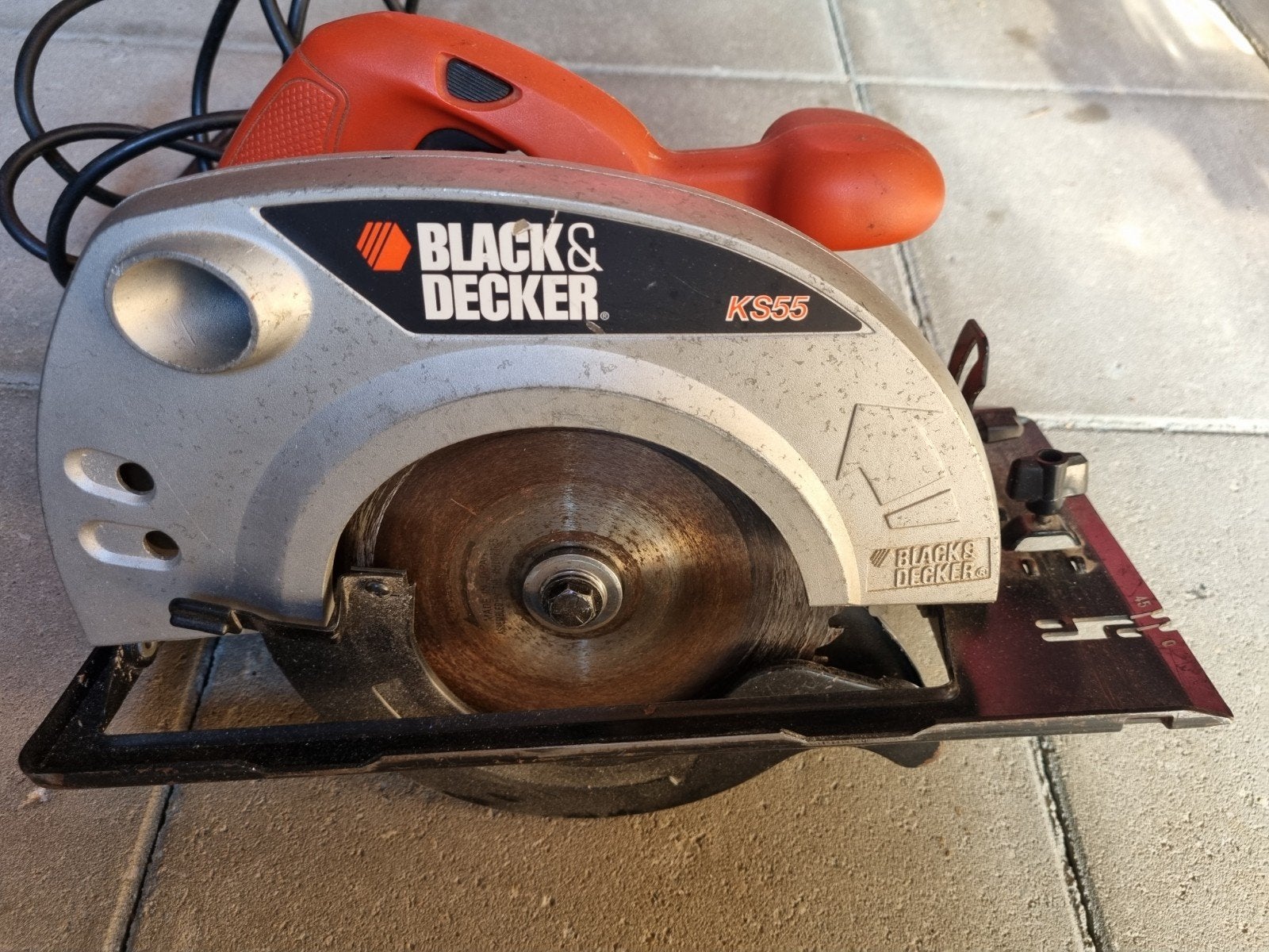 Black & Decker Cirkelzaag KS55 - incl. 2e zaagblad en koffer, Gebruikt, Cirkelzaag, Ophalen of Verzenden, Black & Decker