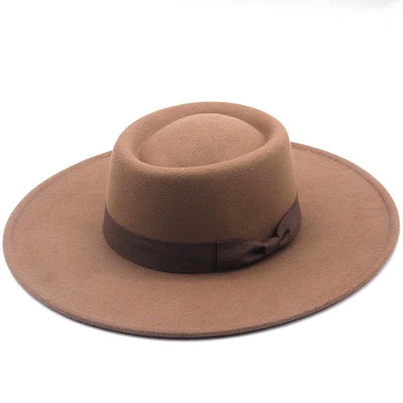Bruine fedora (hoed dames heren winter jazz retro panama), Verzenden, Nieuw, Hoed