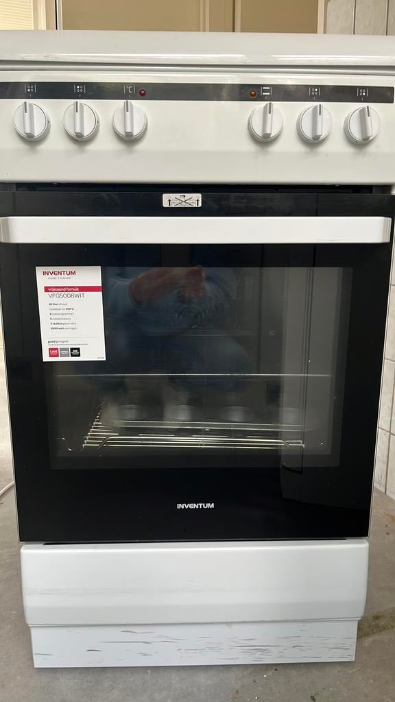 Fornuis met oven, Tussenbouw, Zo goed als nieuw, Gas, 45 tot 60 cm