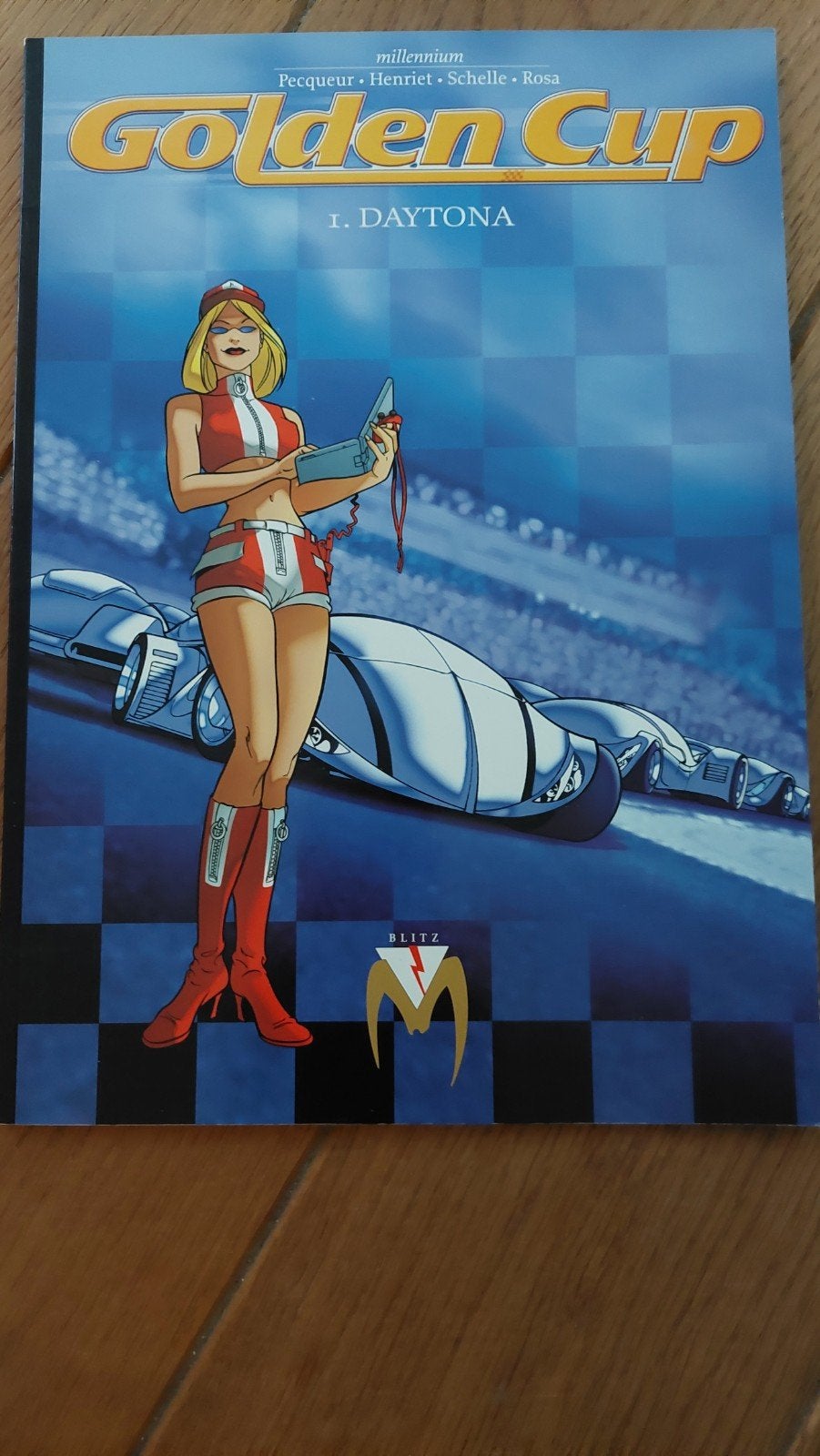 Golden Cup - I. Daytona (Stripboek), Eén stripboek, Ophalen of Verzenden, Zo goed als nieuw, Feccqueur, Henriet, Schelle, Rosa