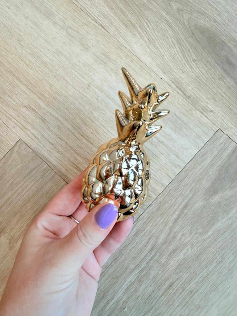 Gouden Ananas Decoratie - Stijlvol Woonaccessoire, Overige materialen, Nieuw, Ophalen of Verzenden, Goud