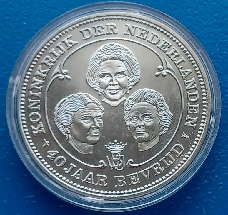 Penning 40 jaar Bevrijd - 1945-1985 NMB Bank UNC, Verzenden, Overige materialen, Nederland