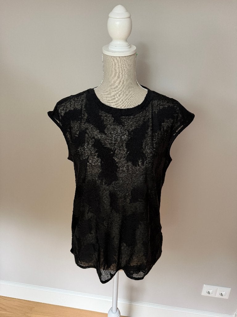 Top Shirt zwart Sisley maat S, Ophalen, Zwart, Sisley, Zo goed als nieuw